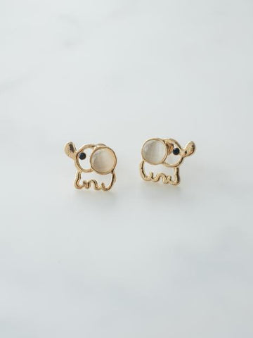 Gold Elephant Earrings