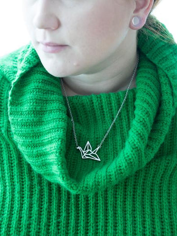 Origami Crane Necklace